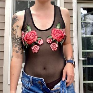 Sheer Rose One Piece